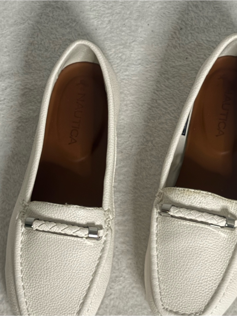 Women’s Size 7 Nautica White Slip-On Loafers